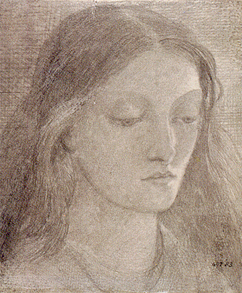 Drawing of Elizabeth Siddal by Rossetti