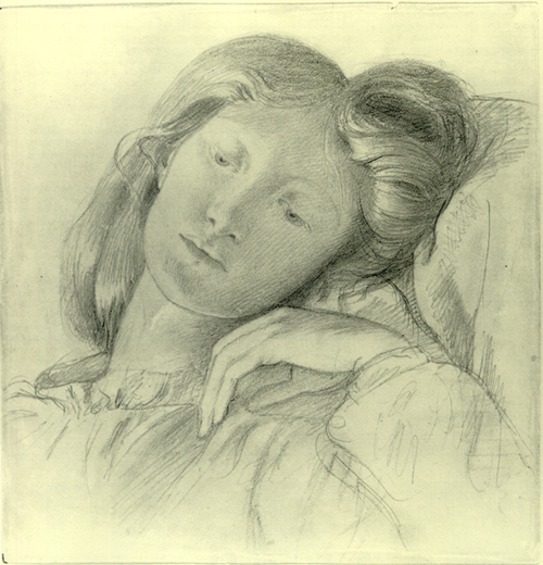 Elizabeth Siddal drawn by Dante Gabriel Rossetti