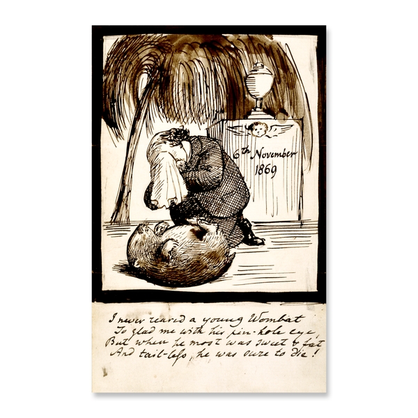 Rossetti lamenting the death of his wombat