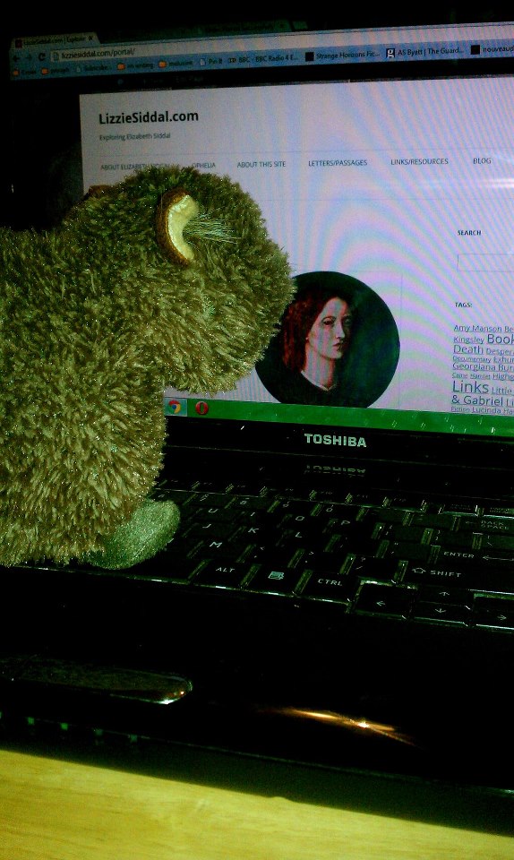 The wombat wishes LizzieSiddal.com happy ninth anniversary.
