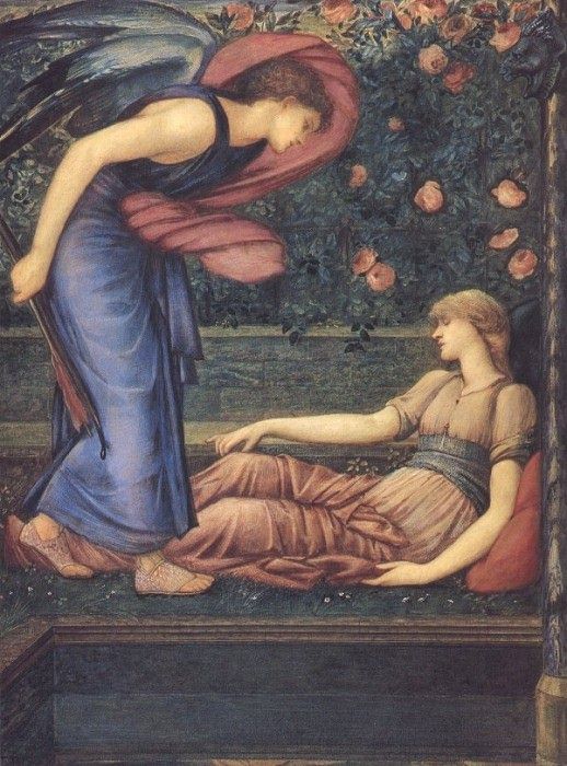 'Cupid Gazing at Psyche',Sir Edward Burne-Jones