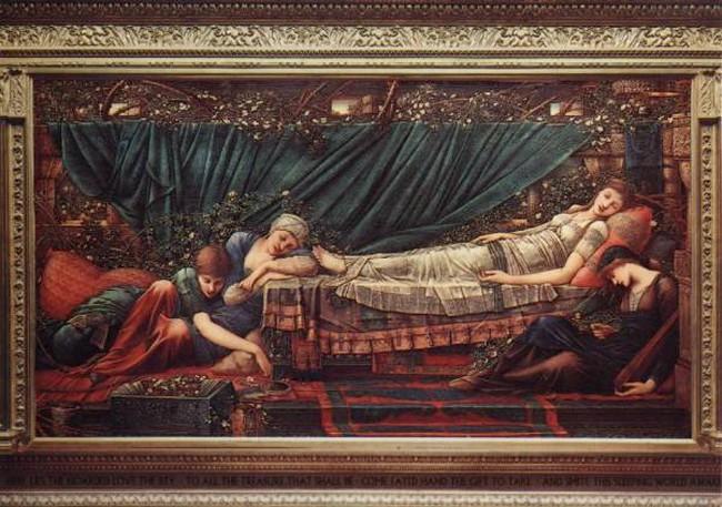 'The Rose Bower', Sir Edward   Burne-Jones