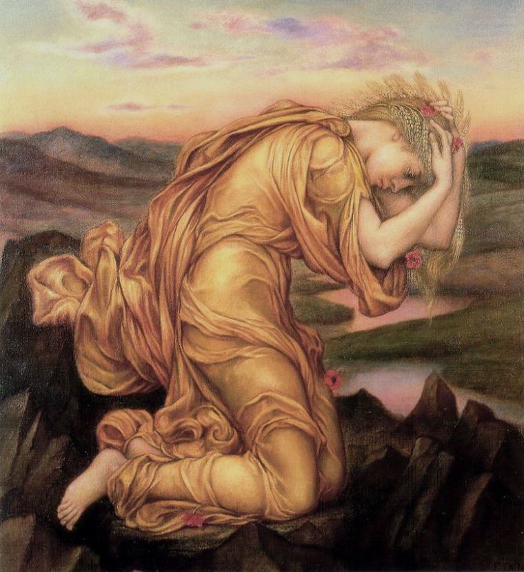 'Demeter Mourning for Persephone' by Evelyn De Morgan