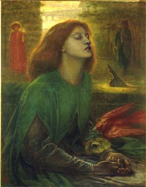 'Beata Beatrix' was painted by Dante Gabriel Rossetti after his wife's death, as a tribute.