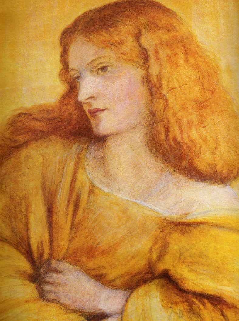 Annie Miller in Dante Gabriel Rossetti's painting 'Woman in Yellow'