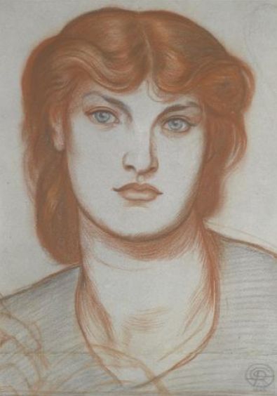 Alexa Wilding in a study for Regina Cordium, Dante Gabriel Rossetti