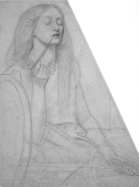 Study for Delia by Dante Gabriel Rossetti