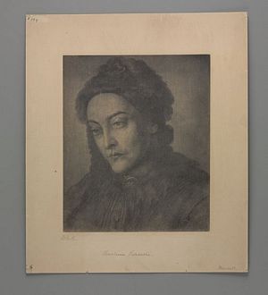 Portrait of Christina Rossetti by Dante Gabriel Rossetti. Via the Rossetti Archive. 