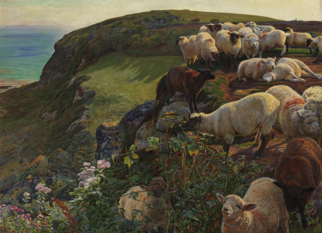 Our English Coasts, 1852 ('Strayed Sheep') 1852 by William Holman Hunt 1827-1910
