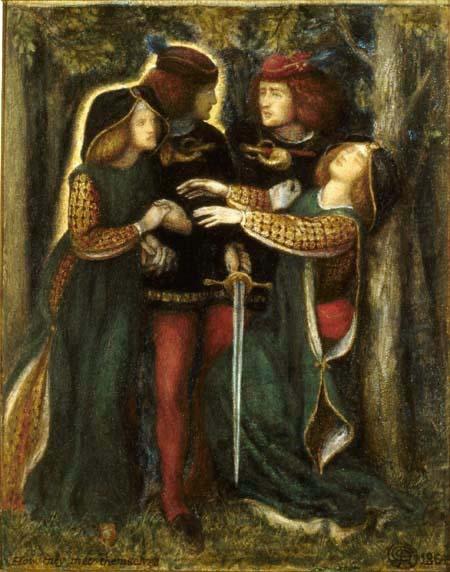 Another version of 'How They Met Themselves', Dante Gabriel Rossetti. I believe three versions exist.