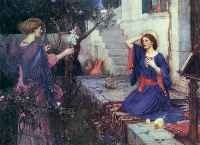 'The Annunciation', John William Waterhouse