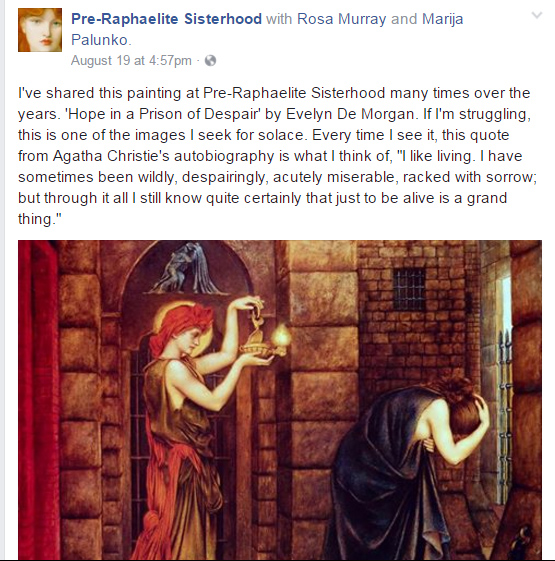 You can follow Pre-Raphaelite Sisterhood on Facebook. 