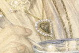 Detail of Georgiana Burne-Jones' heart pendant in Poynter's portrait. 