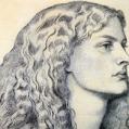 Drawing of Annie Miller by Dante Gabriel Rossetti