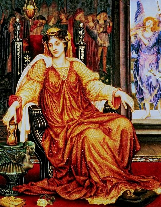 Jane Morris in The Hour Glass by Evelyn De Morgan